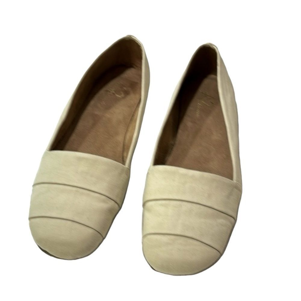 A2 By Aerosoles Women's Softball Linen Fabric Slip-on Flats Closed Toe Shoes 8.5